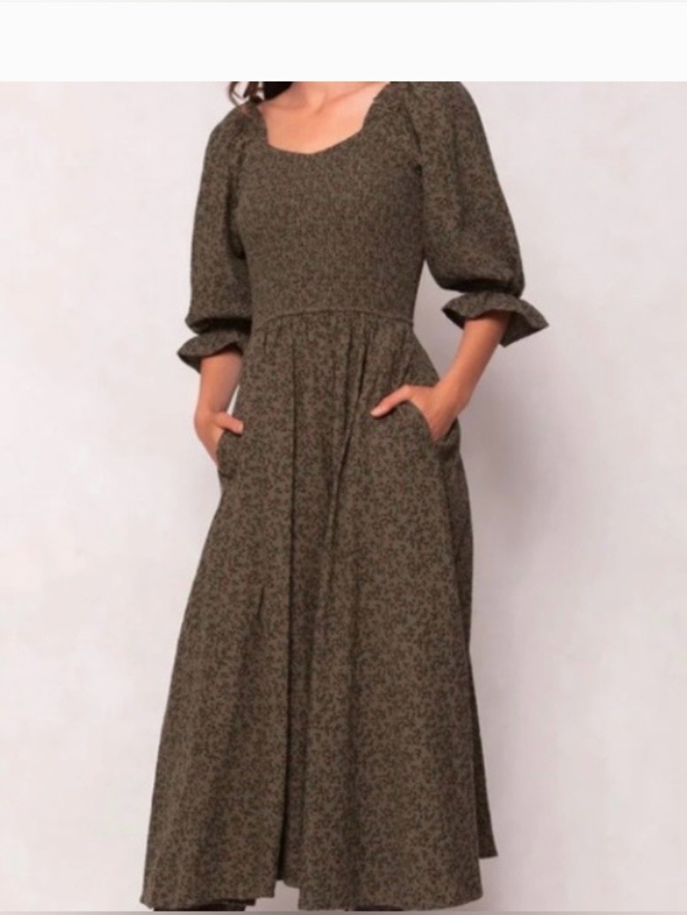 Ivy City Co Green Teagan dress